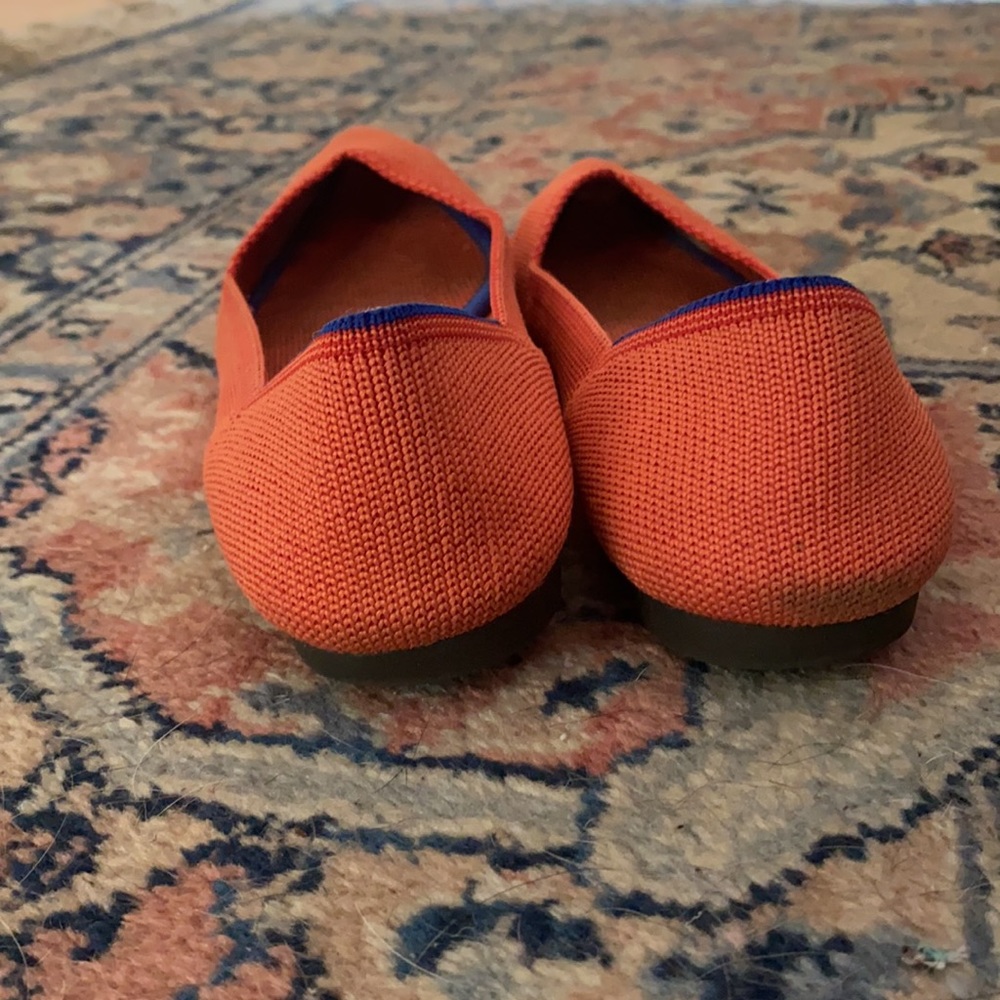 Rothy's Women's Orange Pointed Knit Flats - Picture 3 of 4